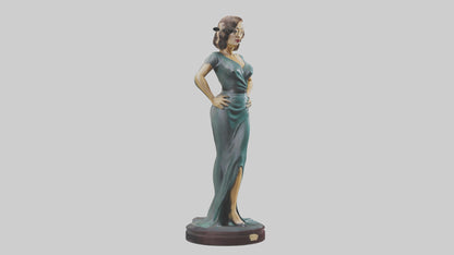 Joan Crawford statue model VR / AR / low-poly