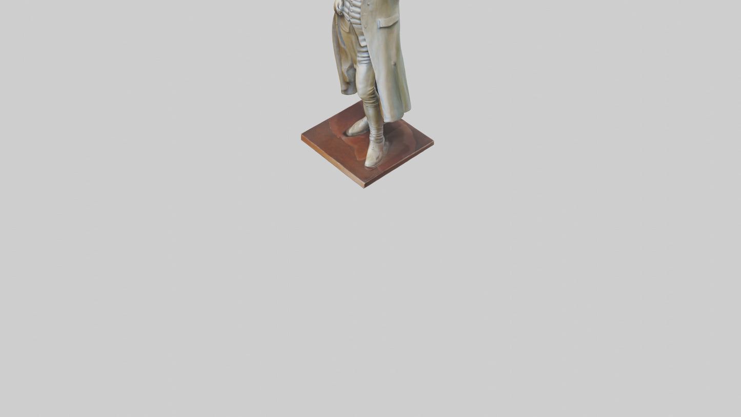 John Adams statue model VR / AR / low-poly