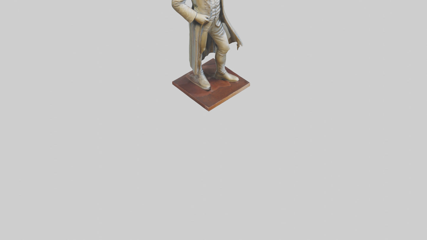 John Adams statue model VR / AR / low-poly