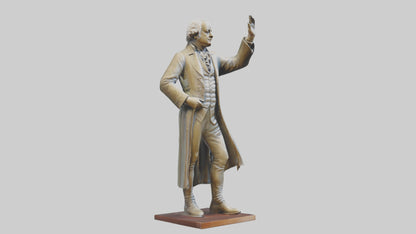 John Adams statue model VR / AR / low-poly