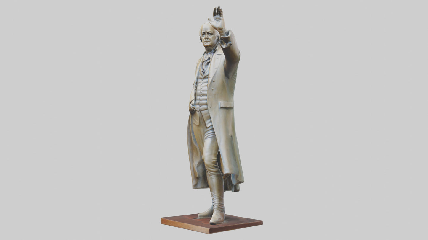 John Adams statue model VR / AR / low-poly