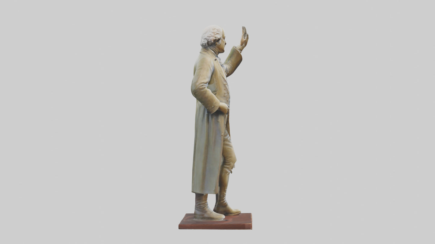 John Adams statue model VR / AR / low-poly