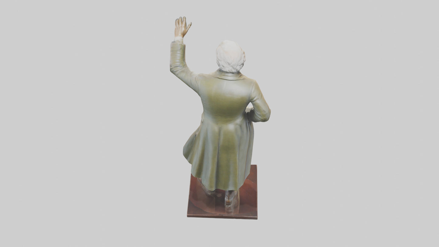 John Adams statue model VR / AR / low-poly