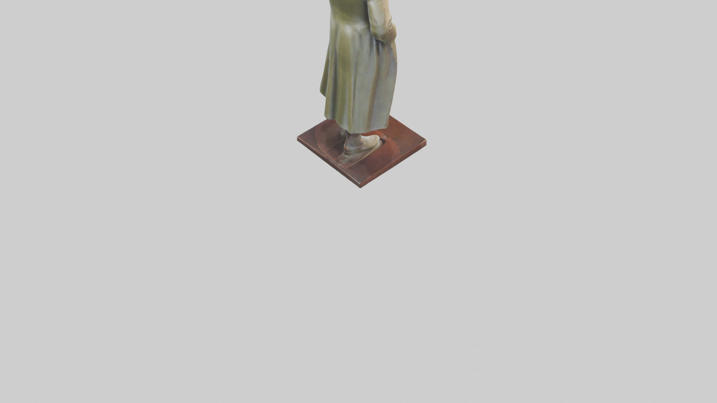 John Adams statue model VR / AR / low-poly