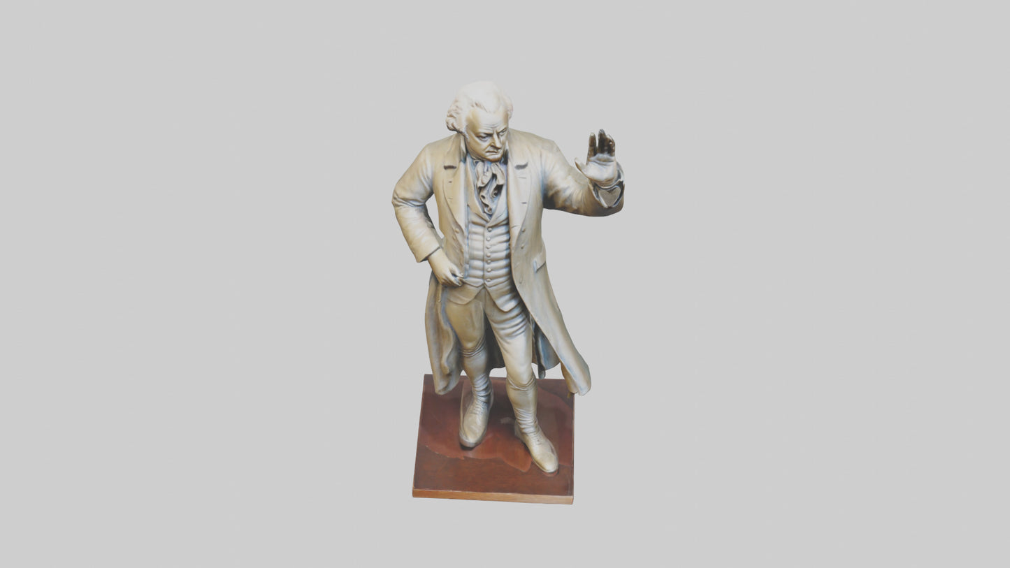 John Adams statue model VR / AR / low-poly