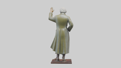 John Adams statue model VR / AR / low-poly