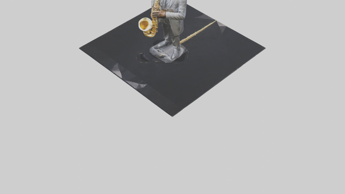 John Coltrane statue model VR / AR / low-poly