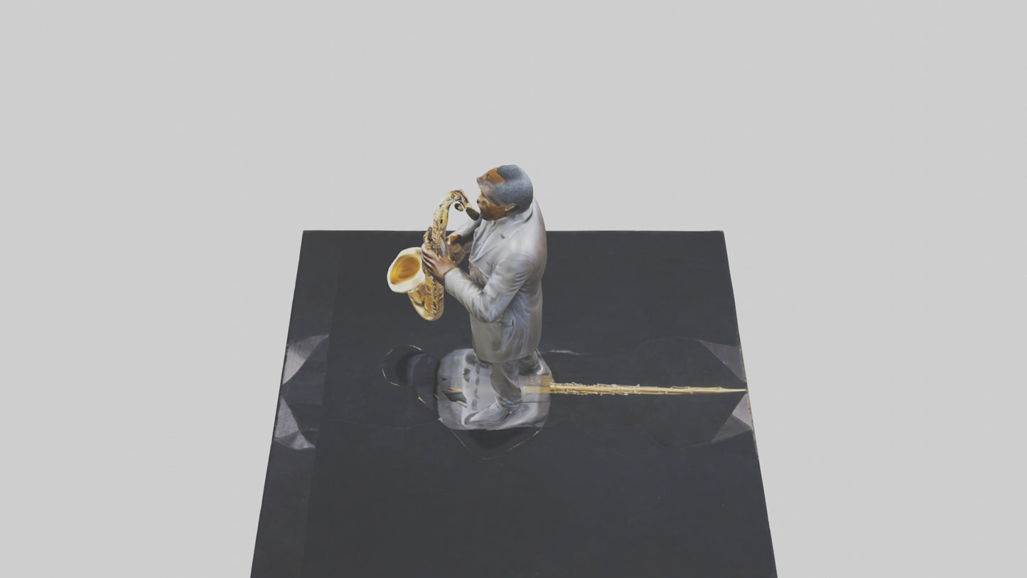 John Coltrane statue model VR / AR / low-poly