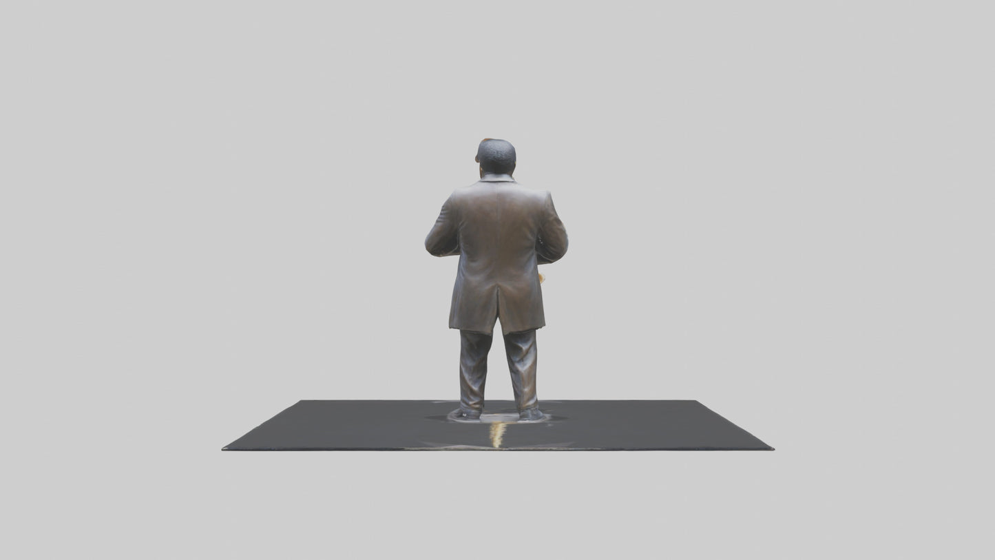 John Coltrane statue model VR / AR / low-poly