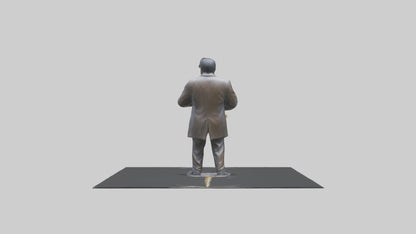John Coltrane statue model VR / AR / low-poly