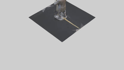 John Coltrane statue model VR / AR / low-poly