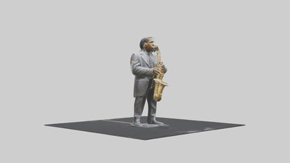 John Coltrane statue model VR / AR / low-poly