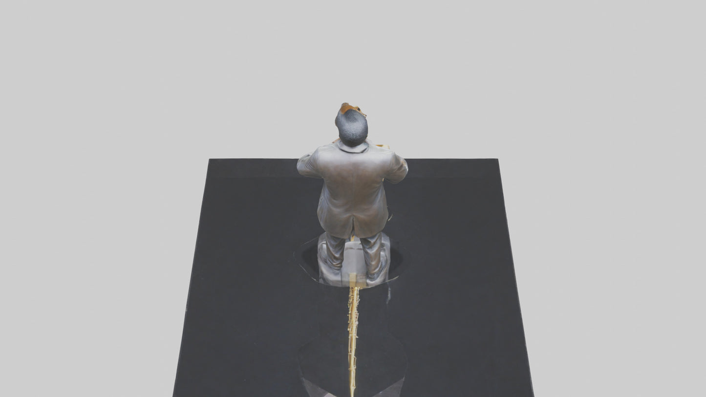 John Coltrane statue model VR / AR / low-poly