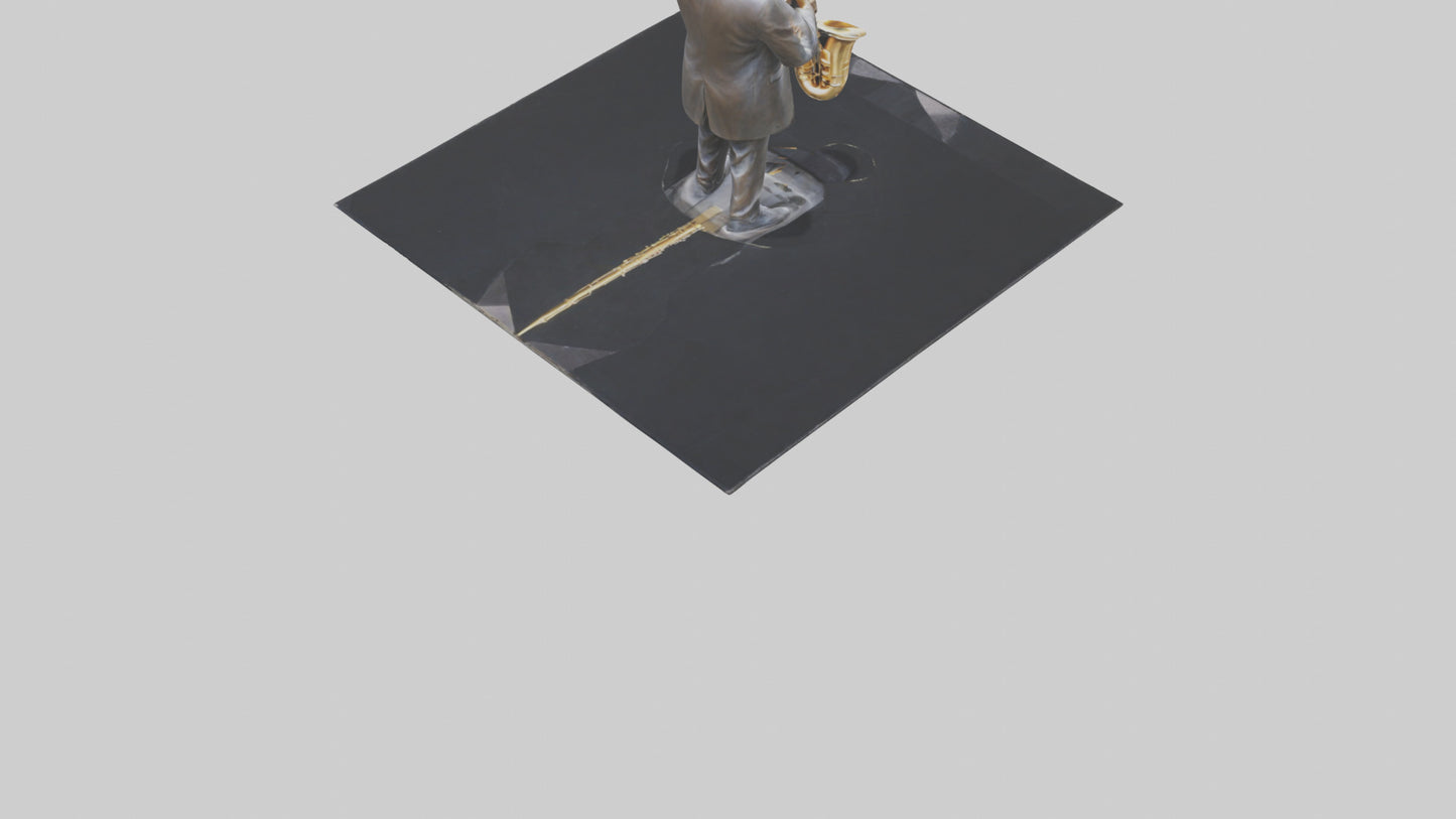 John Coltrane statue model VR / AR / low-poly