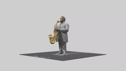John Coltrane statue model VR / AR / low-poly