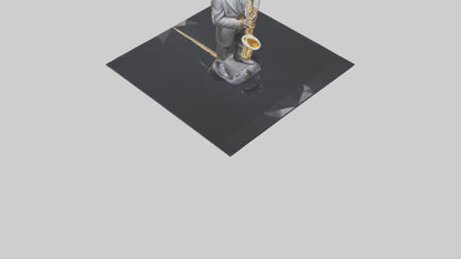 John Coltrane statue model VR / AR / low-poly