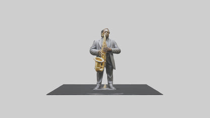 John Coltrane statue model VR / AR / low-poly
