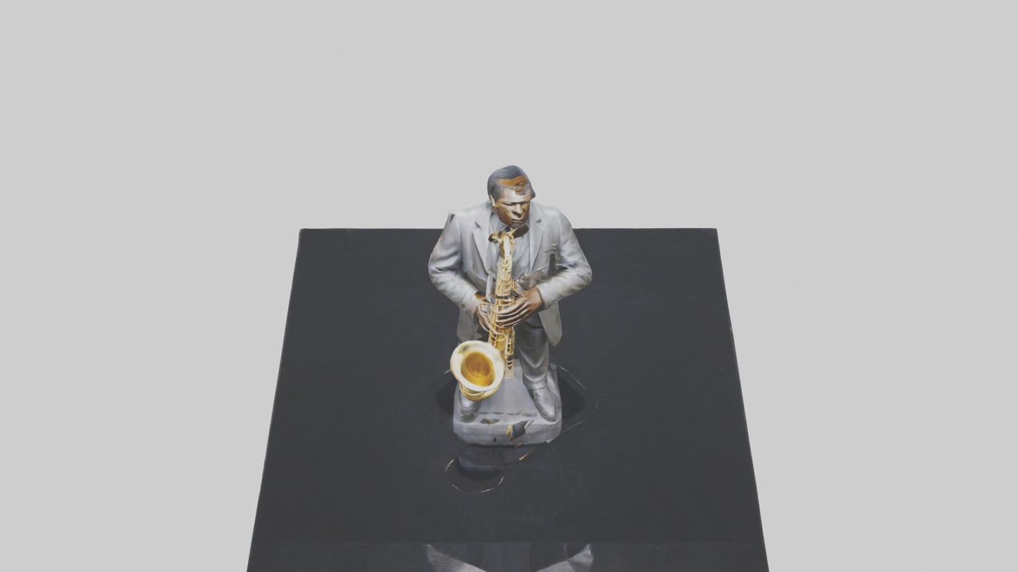 John Coltrane statue model VR / AR / low-poly
