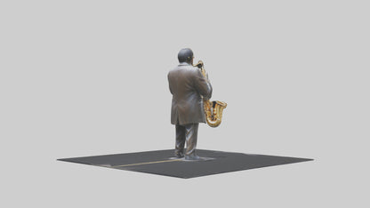 John Coltrane statue model VR / AR / low-poly