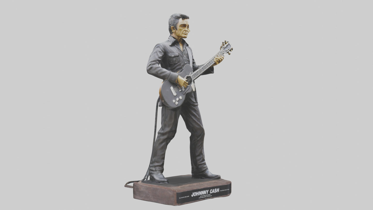 Johnny Cash statue model VR / AR / low-poly