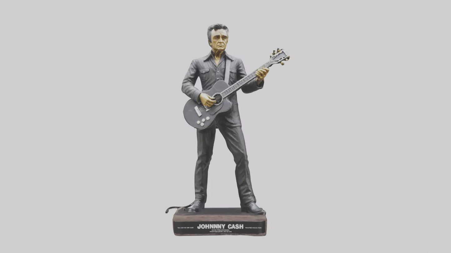 Johnny Cash statue model VR / AR / low-poly