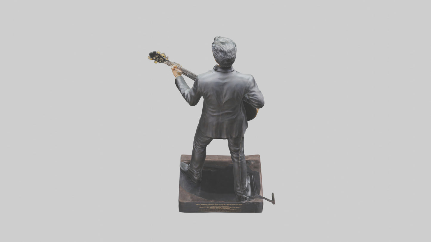 Johnny Cash statue model VR / AR / low-poly