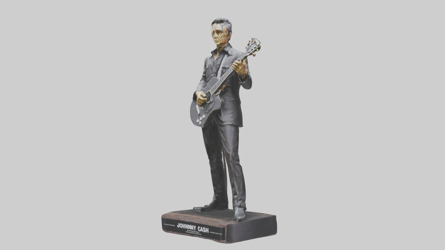 Johnny Cash statue model VR / AR / low-poly