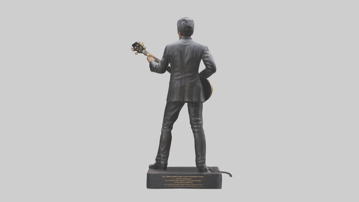 Johnny Cash statue model VR / AR / low-poly