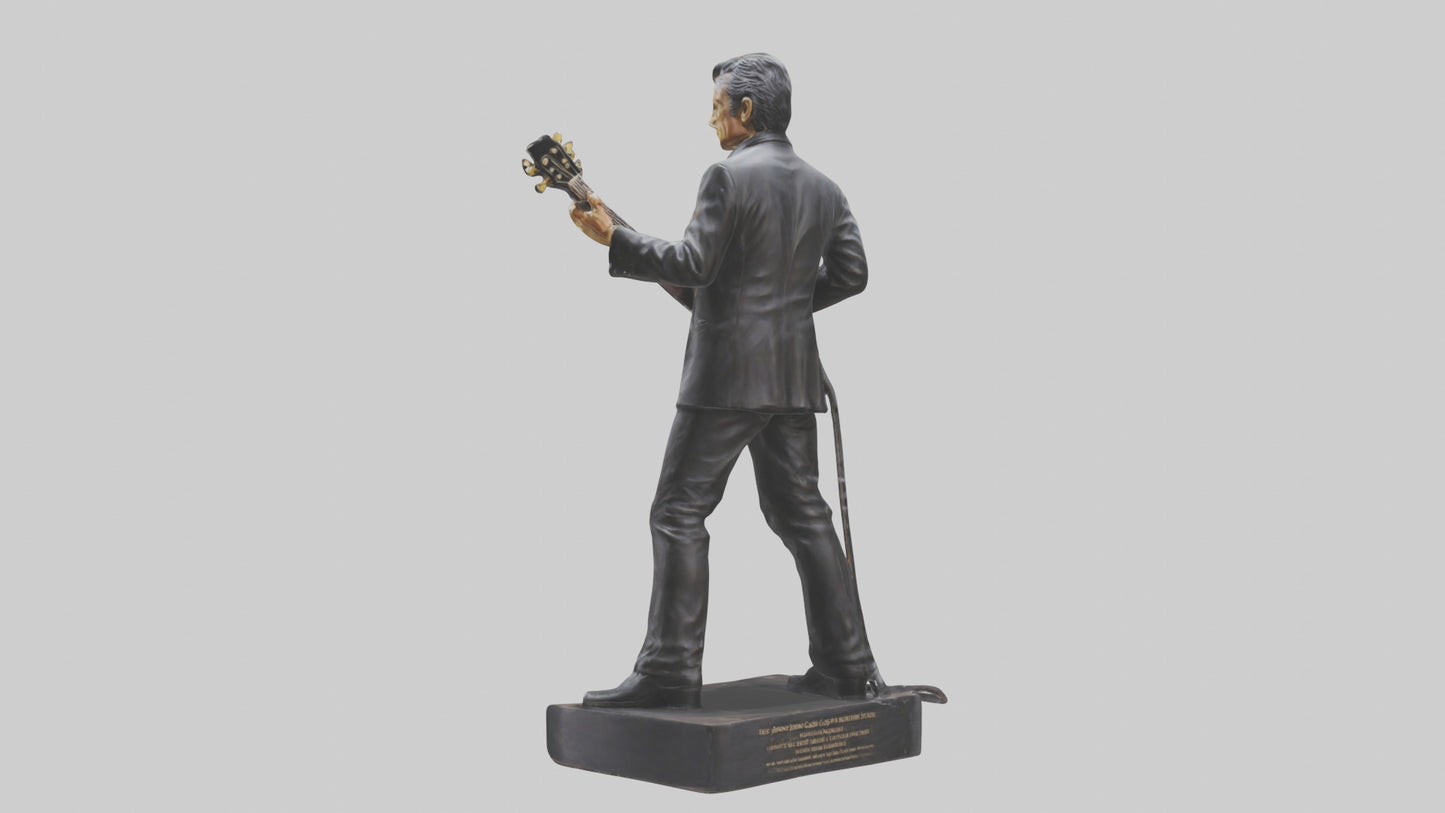 Johnny Cash statue model VR / AR / low-poly