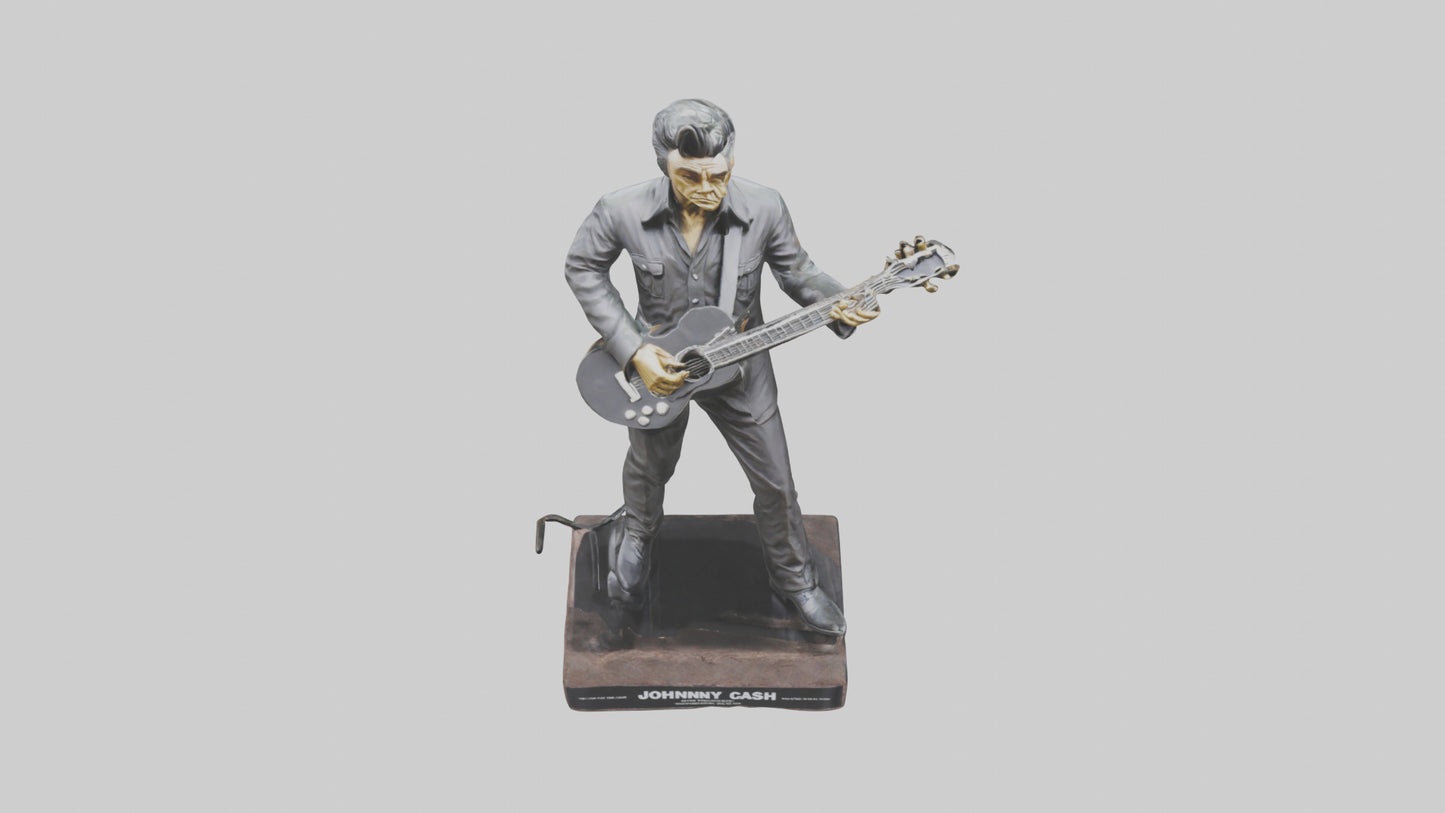 Johnny Cash statue model VR / AR / low-poly