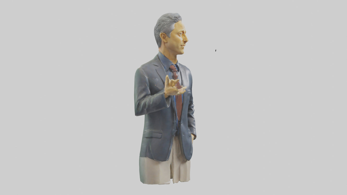 Jon Stewart statue model VR / AR / low-poly