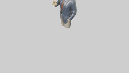 Jon Stewart statue model VR / AR / low-poly