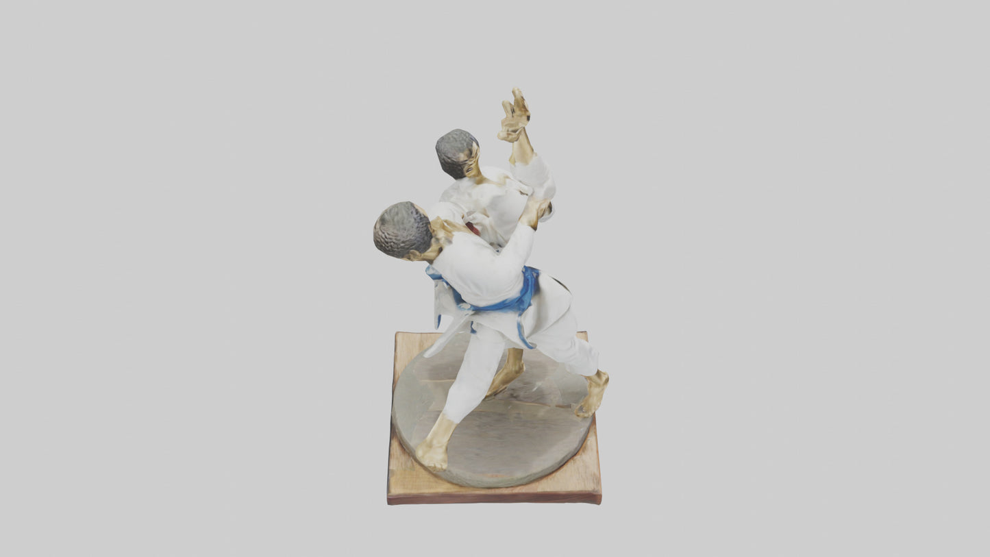 Judo Throw statue model VR / AR / low-poly