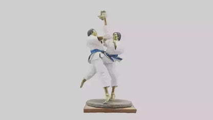 Judo Throw statue model VR / AR / low-poly