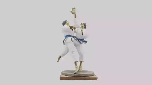 Judo Throw statue model VR / AR / low-poly