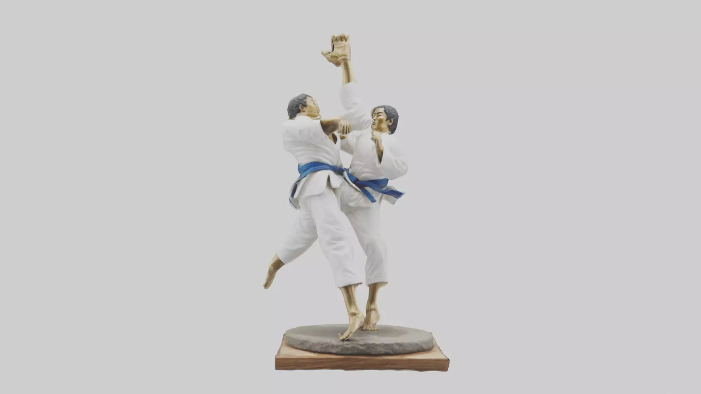 Judo Throw statue model VR / AR / low-poly
