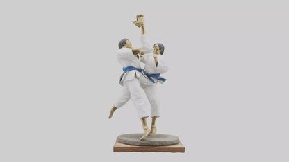 Judo Throw statue model VR / AR / low-poly