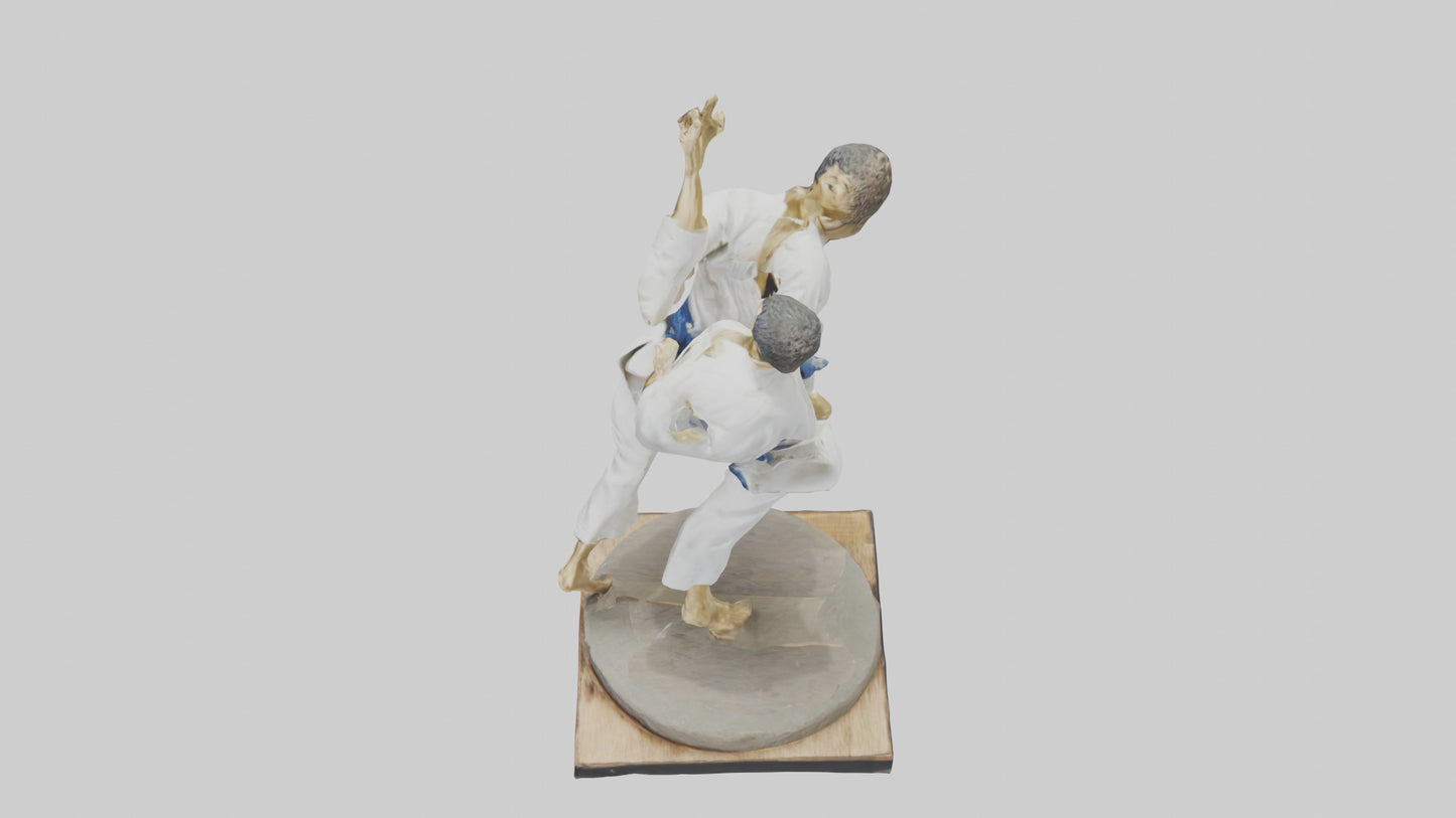 Judo Throw statue model VR / AR / low-poly