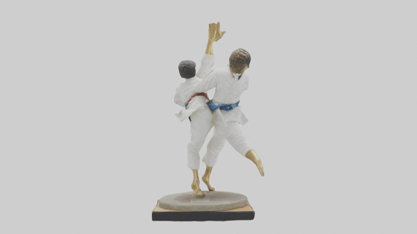 Judo Throw statue model VR / AR / low-poly