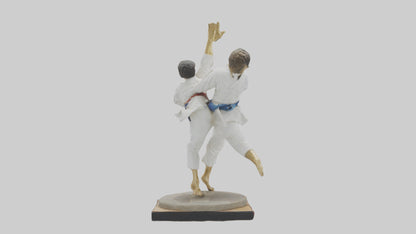 Judo Throw statue model VR / AR / low-poly