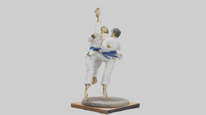 Judo Throw statue model VR / AR / low-poly
