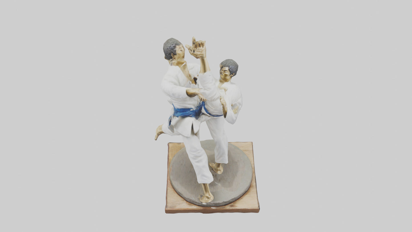 Judo Throw statue model VR / AR / low-poly