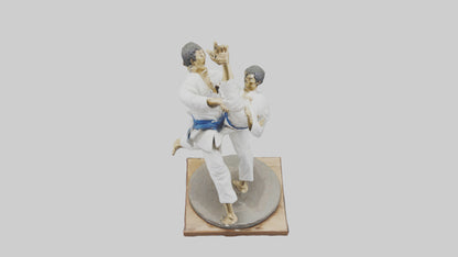 Judo Throw statue model VR / AR / low-poly