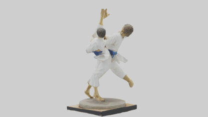 Judo Throw statue model VR / AR / low-poly