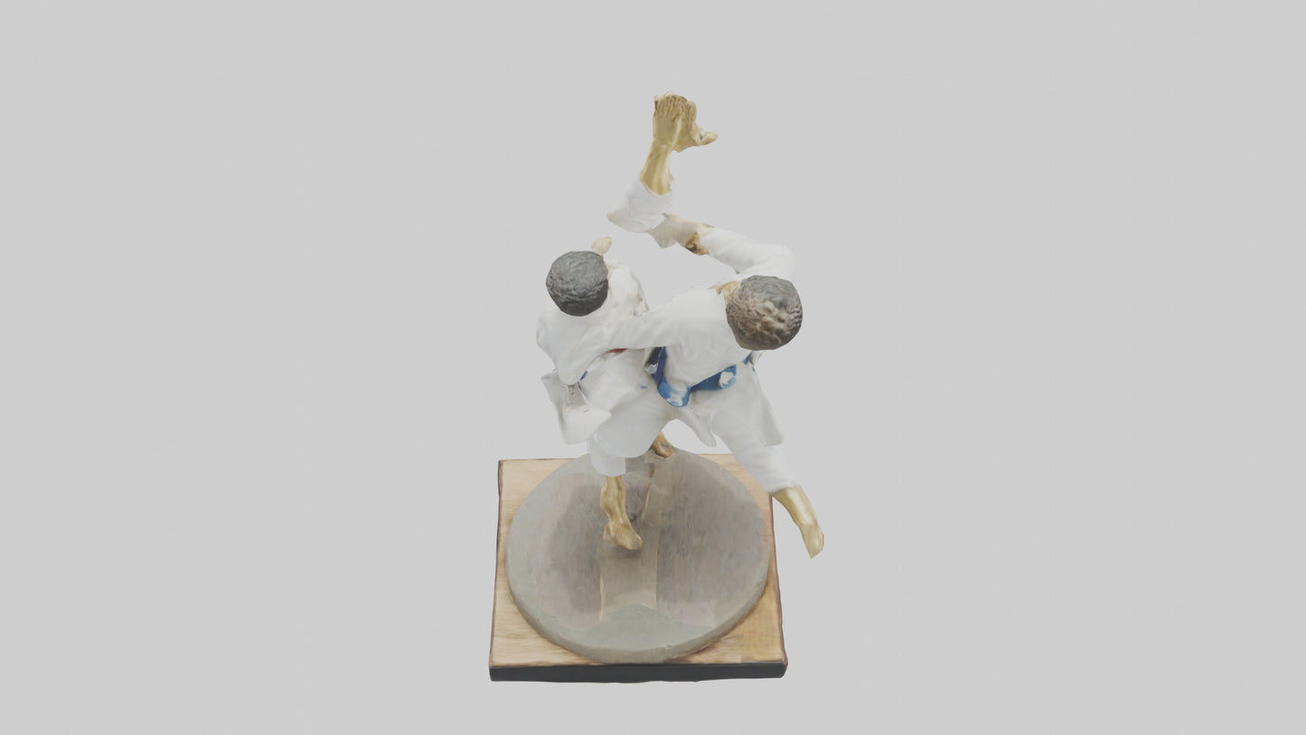 Judo Throw statue model VR / AR / low-poly