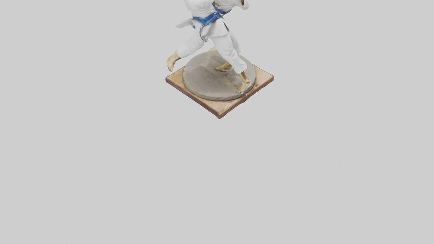 Judo Throw statue model VR / AR / low-poly