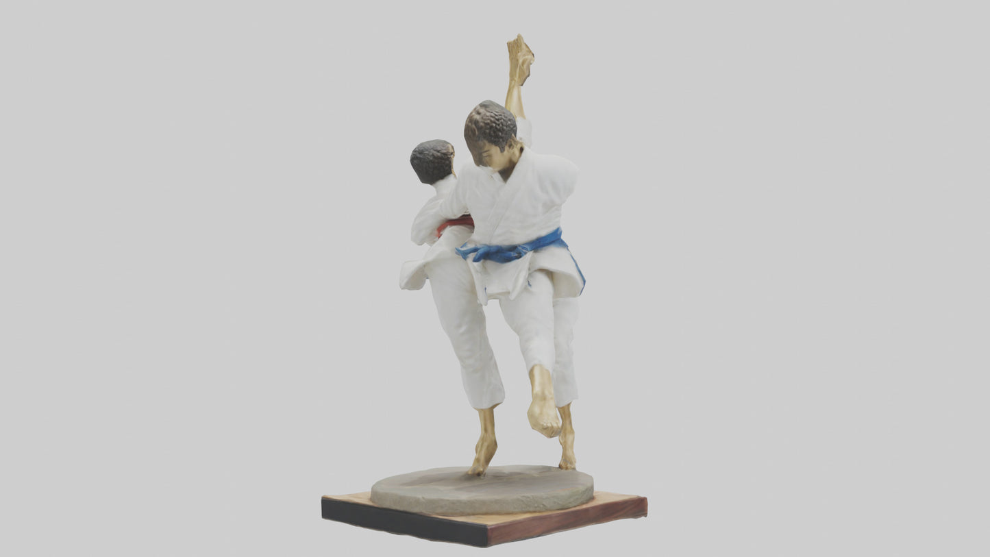 Judo Throw statue model VR / AR / low-poly
