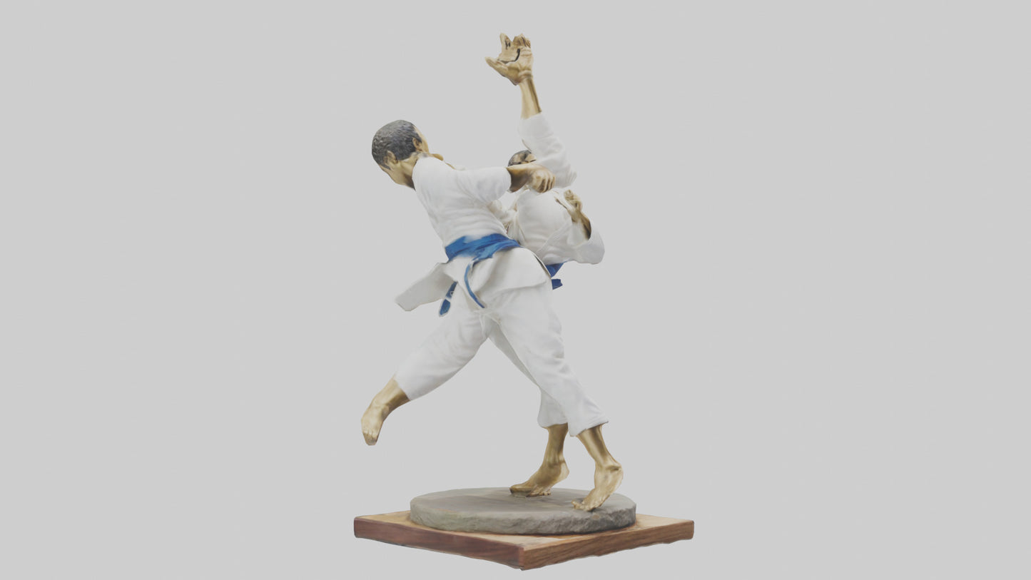 Judo Throw statue model VR / AR / low-poly