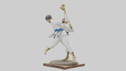 Judo Throw statue model VR / AR / low-poly