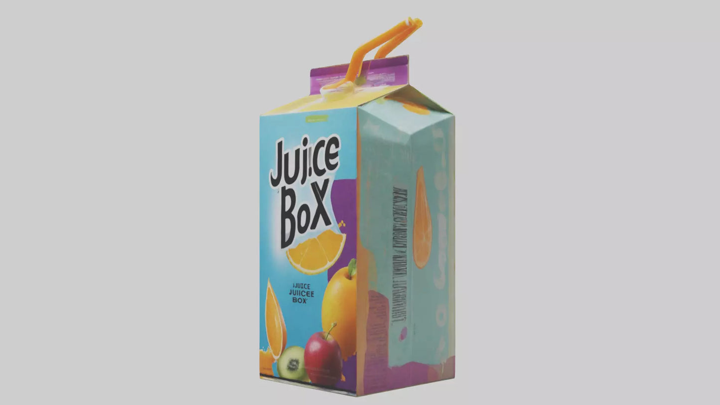 3D model Juice Box model VR / AR / low-poly